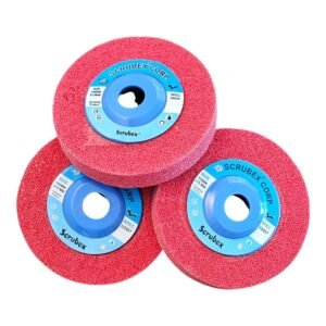 Polishing Wheel 100x15mm Red U5/7D Scrubex (10 Pcs Box)