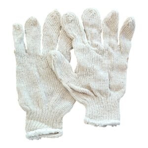 Gloves Knitted Cotton White